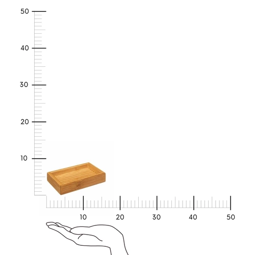 Mydelniczka bambusowa Terre Inconnue do łazienki, prostokątna, naturalna, 5five