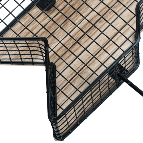 Wieszak ścienny do przedpokoju Intesi Arrow czarny, industrialny z półką na drobiazgi