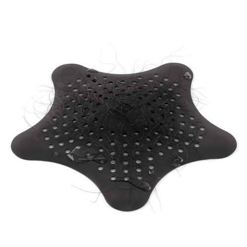 Sitko do zlewu Umbra Starfish czarne gumowe z przyssawkami do kuchni i łazienki 16 cm