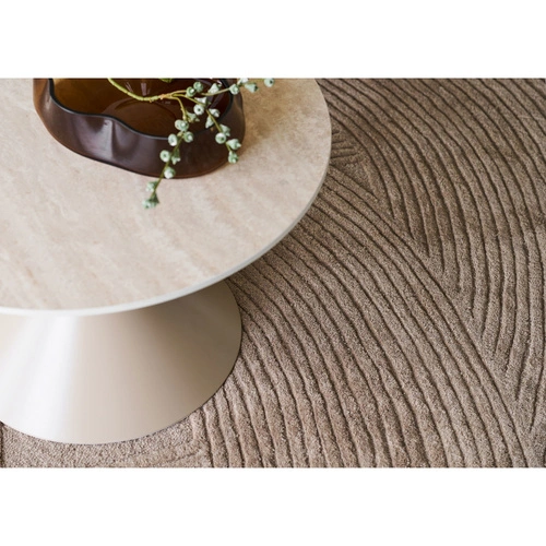 Annecy stolik kawowy okrągły nowoczesny ceramiczny trawertyn 70 cm