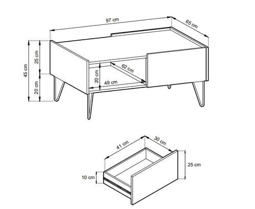 Zestaw  mebli do salonu Marbren czarny