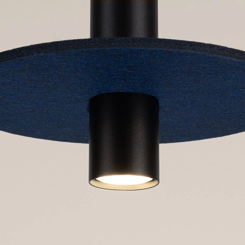 Lampa wisząca PELTA 1 nowoczesna granatowa czarna do salonu i jadalni 30 cm