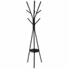 Tree czarny wieszak stojący z półką na ubrania do przedpokoju nowoczesny 180 cm 5five
