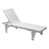 Leżak ogrodowy Tahiti SCAB Design biały nowoczesny technopolimer regulowany na taras i do ogrodu