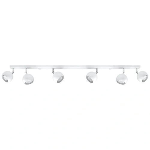 Plafon sufitowy nowoczesny OCULARE 6L biały metalowy do salonu, kuchni lub sypialni SOLLUX