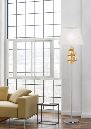 Lampa podłogowa Denis lampa podłogowa 1x60W E27 chrom/złoty