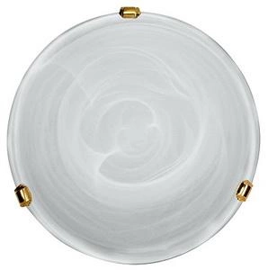 Plafon sufitowy Duna 30 cm okrągły szklany biały nowoczesny do salonu i łazienki