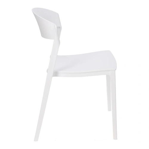 Krzesło Ribbon Intesi białe nowoczesne z tworzywa do jadalni i kuchni