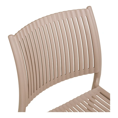 Krzesło Manzano nowoczesne do jadalni i kuchni z tworzywa szarobrązowe