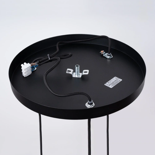 Nowoczesna lampa wisząca BRINA 3P czarna do salonu i jadalni rozproszone światło