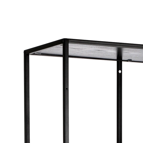 Regał na książki do salonu Oxford II czarny nowoczesny metalowy wysoki 77 cm Intesi