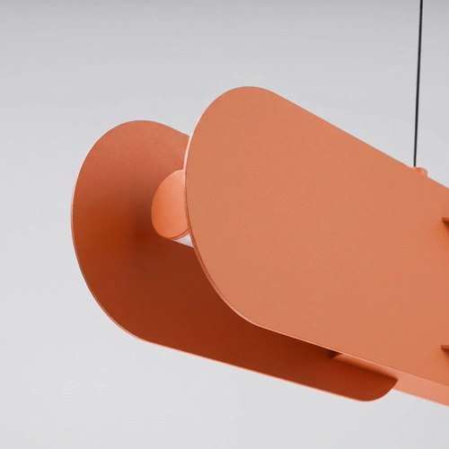 Lampa wisząca LED CHAIN 91 nad stół nowoczesna ochra czerwona