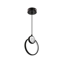 Lampa wisząca LACRIMA lampa wiszaca 20cm czarny 15W LED 3000K maskownica biała