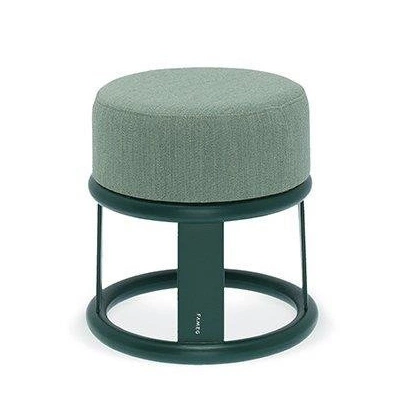 Pufa Likewise A-1908 FAMEG okrągła tapicerowana drewniana do salonu nowoczesna personalizowana