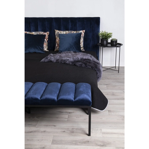 Intesi okrągły stolik kawowy metalowy czarny 47cm nowoczesny loftowy do salonu pomocniczy
