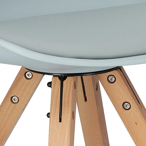 Krzesło Norden Star Square PP szary jasny/naturalny