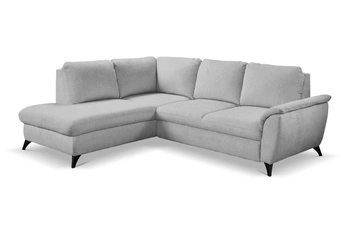 Narożnik z funkcją spania Nevada szary lewy nowoczesny z pojemnikiem do salonu Intesi