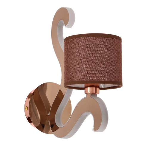 Kinkiet Ambrosia 3 1x40W E14 + 6W LED  miedziany
