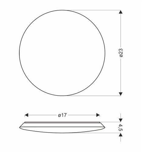 Plafon sufitowy LED Mega 23 cm biały nowoczesny do salonu kuchni sypialni CANDELLUX