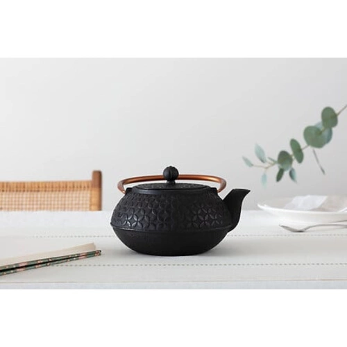 Imbryk żeliwny Flower 1l czarny 5five simply smart do herbaty elegancki na prezent