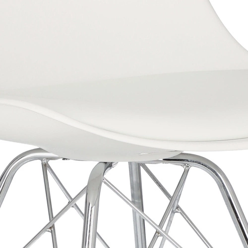 Krzesło do jadalni Eris Actona białe nowoczesne z tworzywa sztucznego łatwe w czyszczeniu
