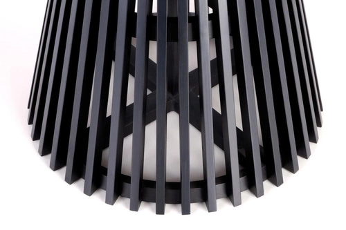 Stół okrągły do jadalni Tokyo 120 cm nowoczesny dąb naturalny na czarnej nodze Intesi