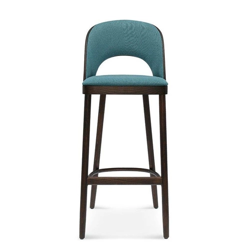 Hoker z oparciem Amada FAMEG drewniany tapicerowany personalizowany do kuchni 78 cm