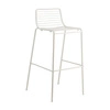 Hoker metalowy Summer biały z oparciem do kuchni i na wyspę nowoczesny 75 cm sztaplowany SCAB Design