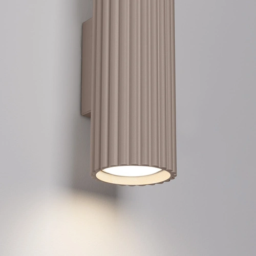 Kinkiet ścienny nowoczesny KARBON 30 taupe aluminiowy do salonu i korytarza