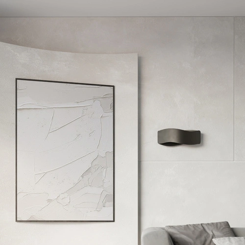 Kinkiet ścienny Tila 30 czarny nowoczesny metalowy do salonu i sypialni Sollux Lighting