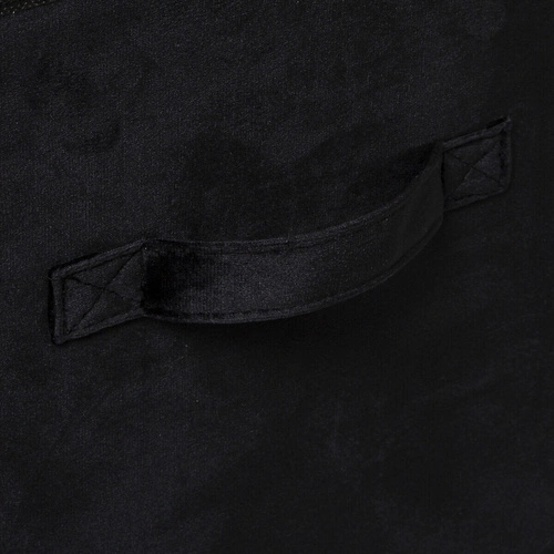 Pudełko materiałowe do regału 31x31 Velvet czarne składane z uchwytem 5five simply smart