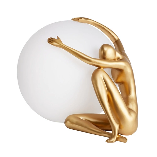 Nowoczesna lampa stołowa WOMAN-1 złota 47 cm Step into Design do salonu i sypialni