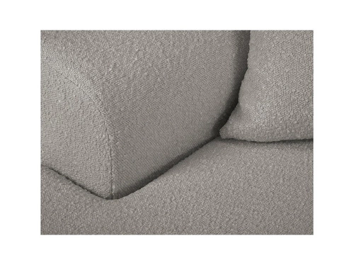 Narożnik z funkcją spania Moghan Grey Boucle Lewostronna kolor nóg naturalny