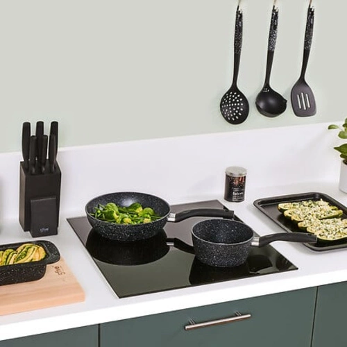 Patelnia aluminiowa kuta 24 cm czarna