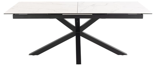 Stół rozkładany do jadalni Heaven Akranes biały marmur nowoczesny ceramiczny blat 200/240x100 cm