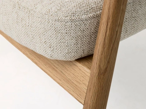 Fotel do salonu Elk Harmony 110 piaskowy skandynawski dąb naturalny