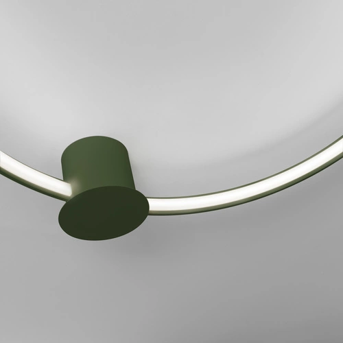 Plafon sufitowy LED RIO 55 zielony oliwkowy nowoczesny okrągły do salonu i kuchni Thoro