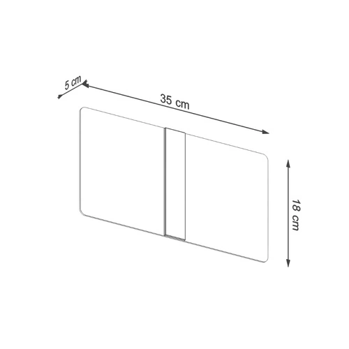 Kinkiet ścienny AZALIA Sollux biały nowoczesny szklany do salonu i sypialni 35 cm