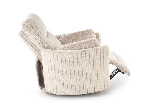 Fotel wypoczynkowy rozkładany Bun Intesi beżowy do salonu z funkcją kołyski