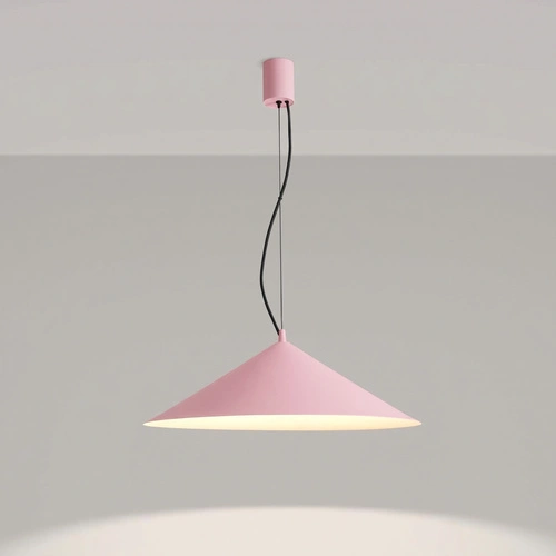 Lampa wisząca LED FINT różowa do salonu regulowana nowoczesna