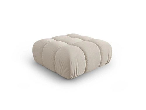 Pufa Bellis Light Beige 3D beżowa pikowana kwadratowa do salonu i sypialni nowoczesna 94x94 cm