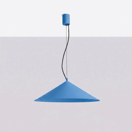 Lampa wisząca FINT LED błękitna regulowana do salonu 50 cm