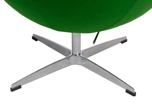 Fotel uszak Jajo zielony kaszmir D2.DESIGN nowoczesny obrotowy do salonu i biura inspirowany Egg