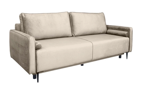 Sofa rozkładana 3 osobowa Arosa beżowa z funkcją spania i pojemnikiem do salonu