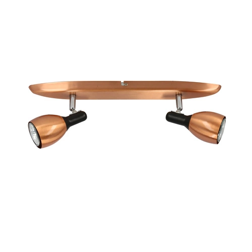 Lampa sufitowa Cross miedziana regulowana 2-punktowa do salonu kuchni i jadalni