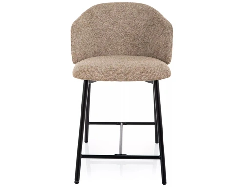 Hoker Tacoma tapicerowany z oparciem beżowy do kuchni 60 cm