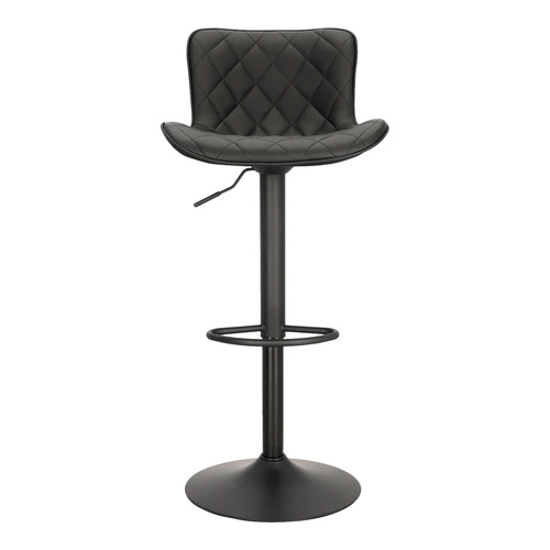 Hoker Aland czarny nowoczesny z oparciem obrotowy regulowany do kuchni i wyspy Intesi