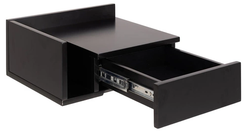 Szafka nocna czarna wisząca 40 cm z szufladą nowoczesna Actona Ashlan II do sypialni