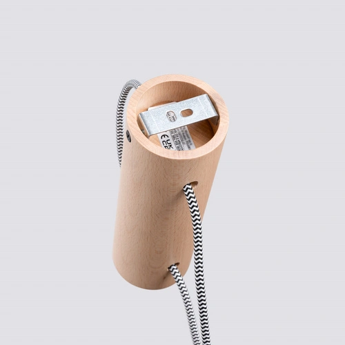 Kinkiet ścienny NIMBI E27 loftowy drewniany z włącznikiem regulowany do salonu i sypialni