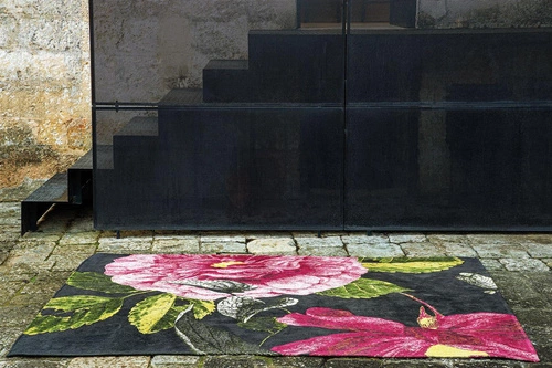 Dywan nowoczesny bawełniany Interfloral 140x200 do salonu i sypialni w kwiaty różowy